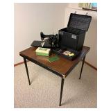 Singer Sewing Machine with Table and Chair