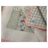 King Size Quilt with Matelasse Fringe Blanket, plus Vintage Throw Blanket