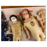 Antique German JDK & Bisque Porcelain Dolls with Clothes