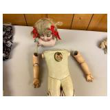 Antique German JDK & Bisque Porcelain Dolls with Clothes