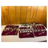 Vintage Silver-Plated Oneida Queen Bess II Pattern Flatware Silverware Lot