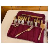 Vintage Silver-Plated Oneida Queen Bess II Pattern Flatware Silverware Lot