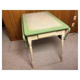 Vintage Green Enamel Drop Leaf Table