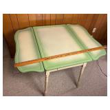 Vintage Green Enamel Drop Leaf Table