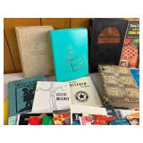 Vintage & Antique Cookbook & Household Ephemera Lot Plus Apron