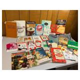 Vintage & Antique Cookbook & Household Ephemera Lot Plus Apron