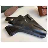 Vintage Gun Holster Ammo and Buck Knife Belt Hunting Lot