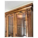 Vintage China Cabinet Lighted Hutch