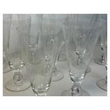 12 Vintage Etched Glasses