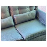 Vintage Green Love Seat Sofa Couch