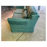 Vintage Green Love Seat Sofa Couch
