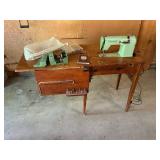 Elna Supermatic Sewing Machine and Cabinet