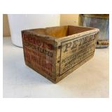 Vintage Wood Peters Ammo Box with Enamel Bucket