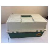 Vintage Plano Tackle Box Full of Fishing Gear, Reels, and Lures