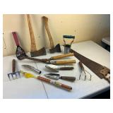 Misc. Garden Tools and Axe Lot