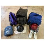 Two Bowling Balls with Carring Case and Shows