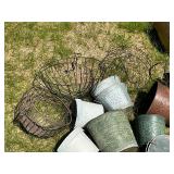 Metal Planters with Metal Hanging Baskets