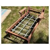 Vintage Wood Lawn Chaise