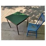 Vintage Table and Wood Chair