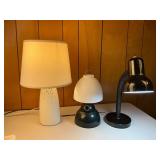 Three Small Table Lamps