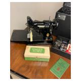 Singer Sewing Machine with Table and Chair