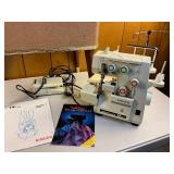 Singer Sewing Machine 14U 44 with Sewing Storage Ottoman