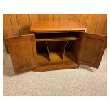 Vintage Vinyl Record Album Storage Cabinet End Table.