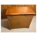 Vintage Vinyl Record Album Storage Cabinet End Table.