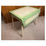 Vintage Green Enamel Drop Leaf Table