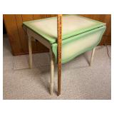 Vintage Green Enamel Drop Leaf Table