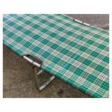 Vintage Aluminum Folding Patio Chaise Lounge Lawn Chair