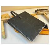 Antique Metal Dustpan and Hand Brooms/Paint Brushes