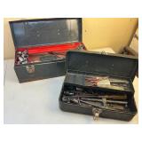 Three Metal Tool Boxes with Contents