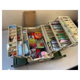 Vintage Plano Tackle Box Full of Fishing Gear and Lures