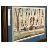 "First Snow Mallards" Print by Robert Lewis