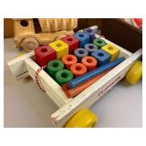 Playskool Duffle Bag of Colored Blocks & Col-O-Rol Wagon