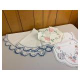 Embroidered Tablecloths, Doilies, & Pillow Covers