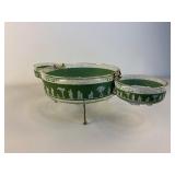 Mid-Century Modern Jeannette Glass Hellenic Greek Design Chip & Dip Set