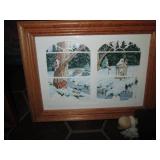 Covered tote with framed 6×8in wal...