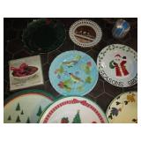 Vintage glass and metal serving pie...