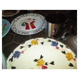 Vintage glass and metal serving pie...