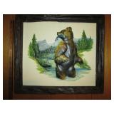 Vintage 3-D style wildlife Bear pic...