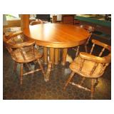 Round Wood Pedestal Clawfoot dining...