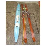 Vintage Snow skis plus vintage wate...