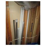 Vintage metal buckets, wire basket,...