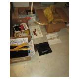 Vintage reading materials, wall dec...