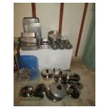 Collection of metal Cookware and ba...