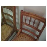 (2) Mismatched Vintage Wood chairs ...