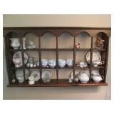 Vintage Wood wall shelf with Vintag...