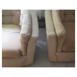 Pair Soft tan Vintage swiveling lou...